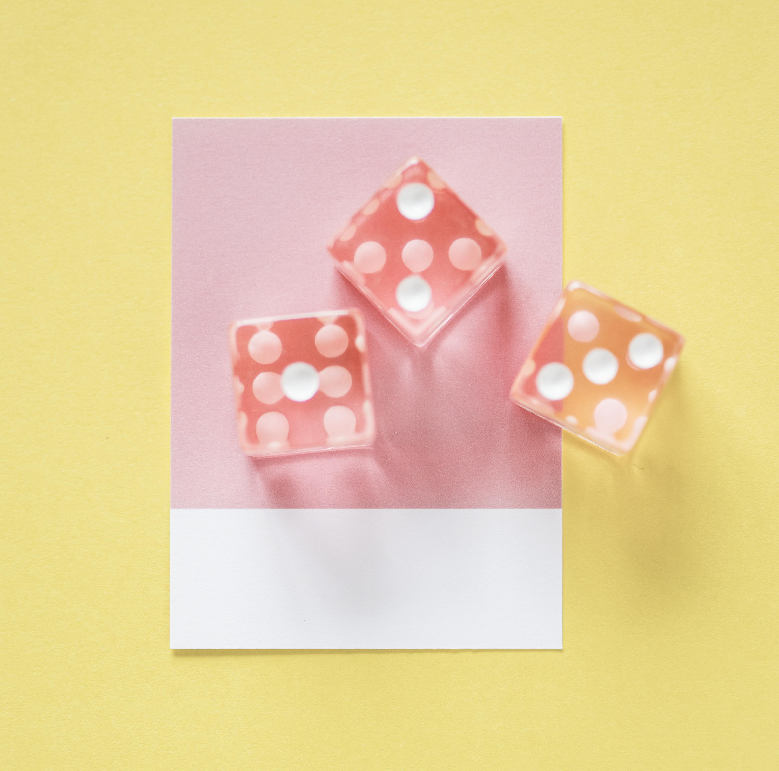 Dice represent success, failure and confidence